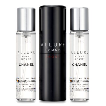 Chanel Allure Homme Sport Eau De Toilette Spray de Viaje (Con Dos Repuestos)