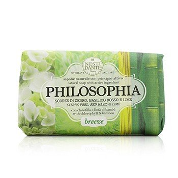 Philosophia Jabón Natural - Breeze - Citrus Peel, Red Basil & Lime With Chlorophyll & Bamboo
