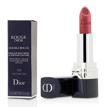 Rouge Dior Double Rouge Pintalabios Color Metal Mate & Contorno - # 754 Couture Red