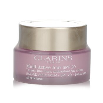Clarins Multi-Active Day Targets Crema de Día Antioxidante de Líneas Finas SPF 20 - Todo Tipo de Piel