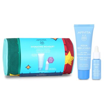 Hydrating Bouquet (Aqua Beelicious- Light Texture) Gift Set: Hydrating Gel-Cream 40ml+ Hydrating Booster 10ml+ Pouch
