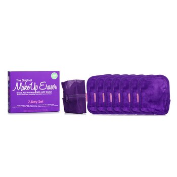 Queen Purple 7 Day Set (7x Mini MakeUp Eraser Cloth + 1x Bag)
