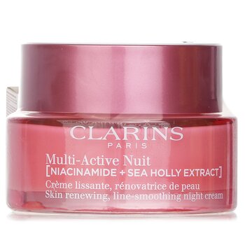 Clarins Multi-Active Nuit (Niacinamide + Sea Holly Extract) Skin Renewing Line-Smoothing Crema De Noche Dry Skin