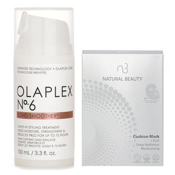 Olaplex No. 6 Bond Smoother 100ml X Natural Beauty r-PGA Deep Hydration Moisturizing Cushion Mask (Exp Date: 01/2026) 6x 20ml
