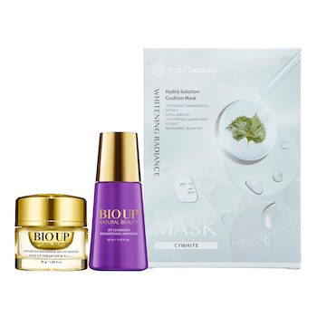 60-Day Brightening & Repair Set:Hydra Solution Cushion Mask (Whitening Radiance)+Advanced Radiance Multi-Defense Tone Up Cream SPF50+377 Luminous Brightening Ampoule